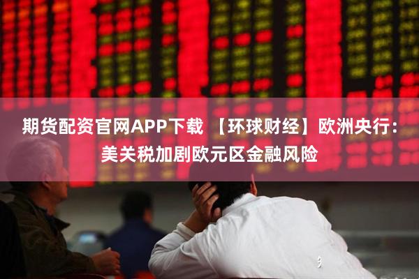 期货配资官网APP下载 【环球财经】欧洲央行：美关税加剧欧元区金融风险